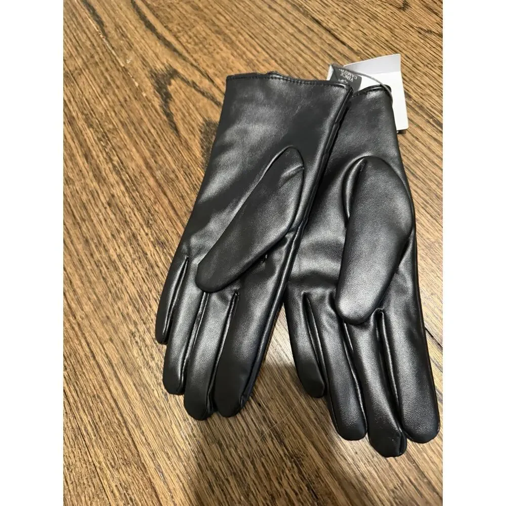 Vince Camuto Black Ladies Gloves Sz L NWT